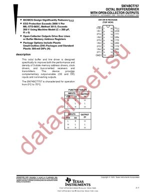 SN74BCT757N datasheet  